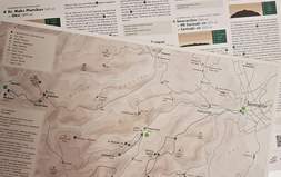 Turistička karta planinarskih ruta na recikliranom papiru